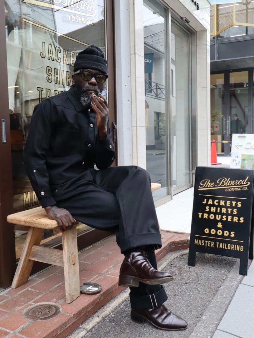 ブラードクロージング DENIM JACKET DENIM PANTSブラック