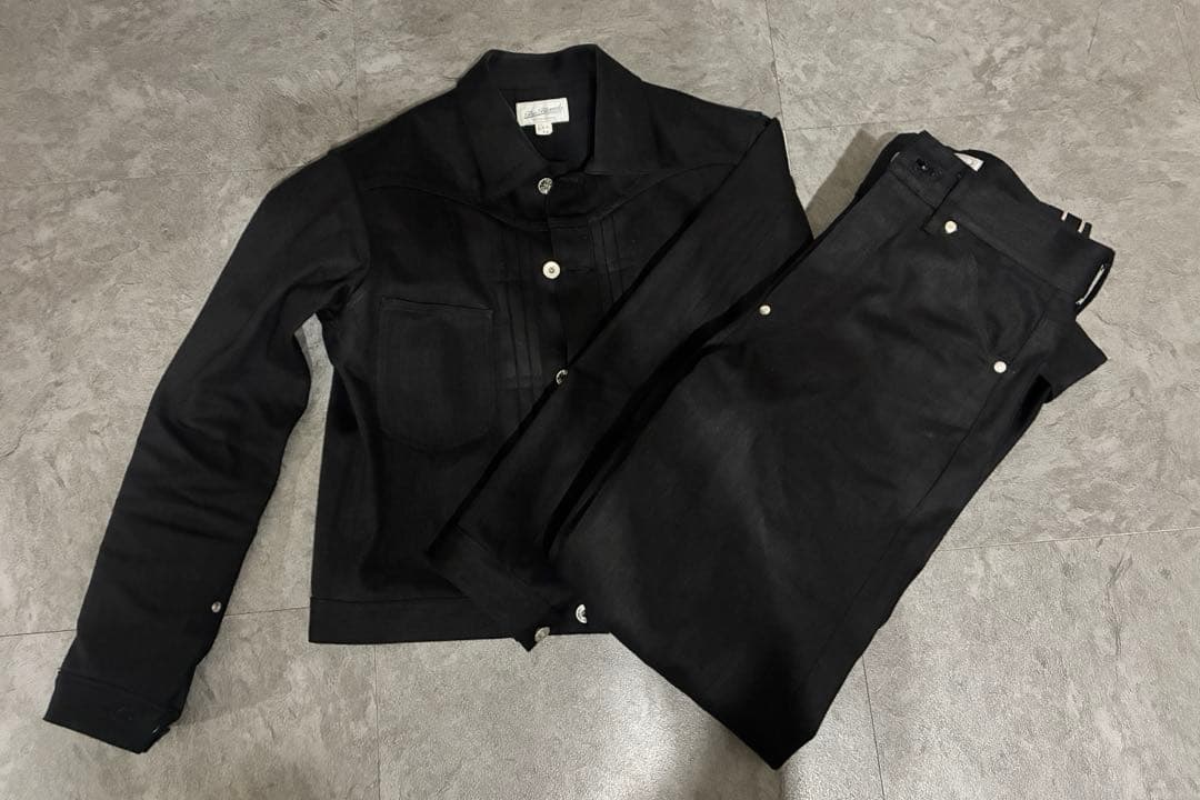 ブラードクロージング DENIM JACKET DENIM PANTSブラック