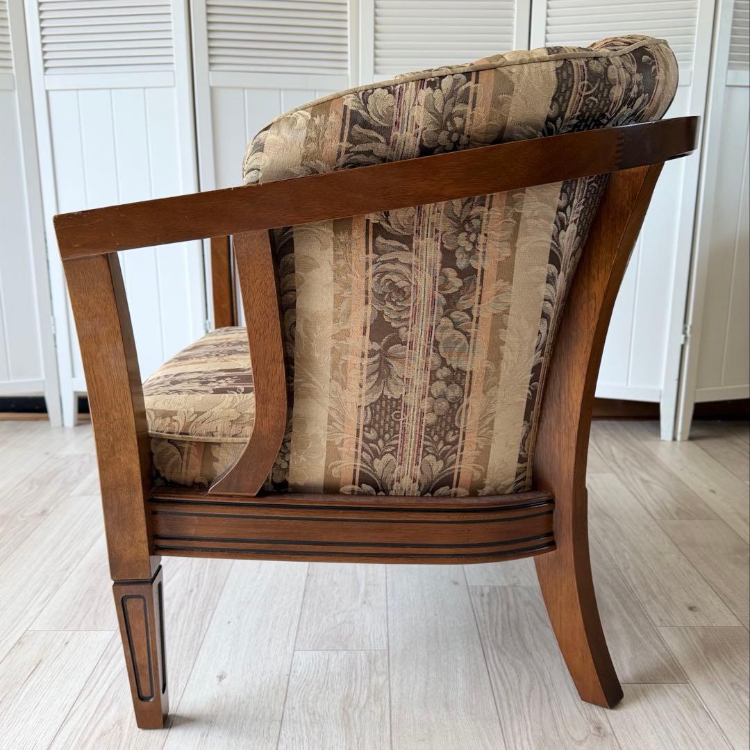 ロゼ　マルニ木工 地中海ロイヤル シャルル アームチェア 1人掛けソファ