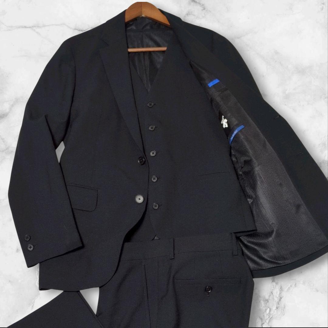 極美品♢DESCENTE スリーピース スーツ 洗濯可能 高機能繊維