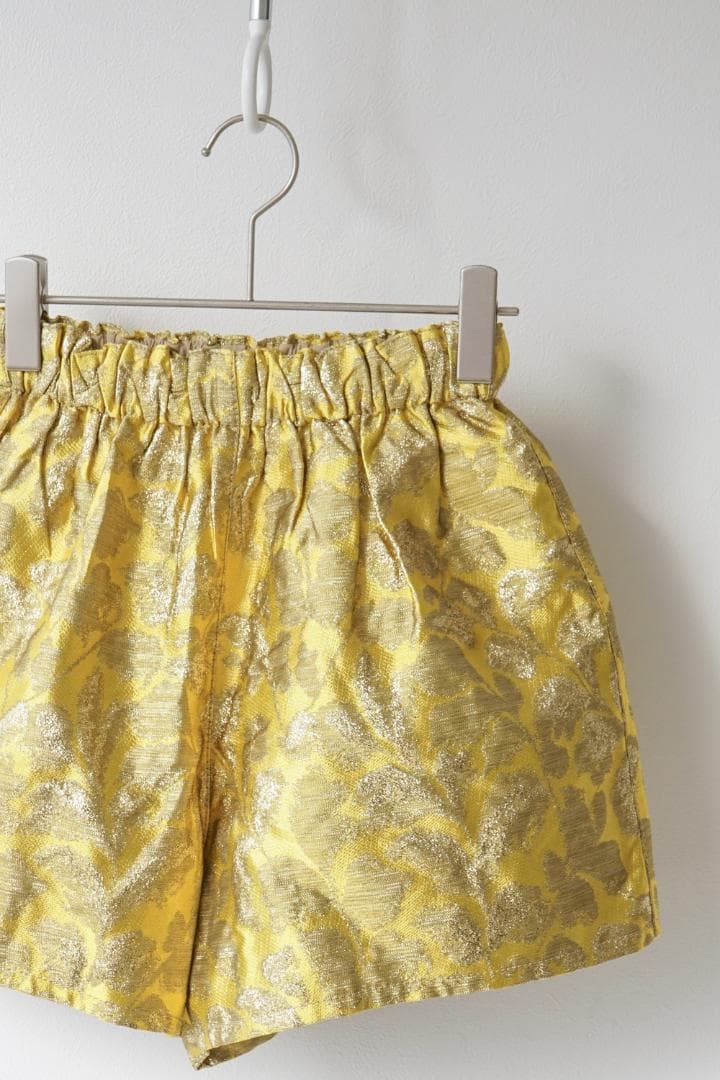 PRADA プラダ ゴールド 花柄 ジャガード ショート パンツ