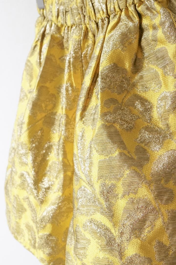 PRADA プラダ ゴールド 花柄 ジャガード ショート パンツ