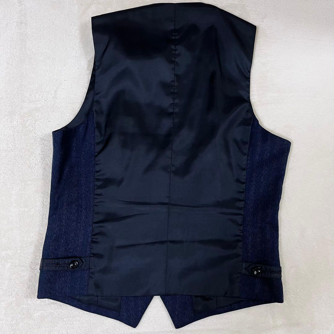 SUIT SELECT スリーピース スーツ セットアップ ネイビー A5