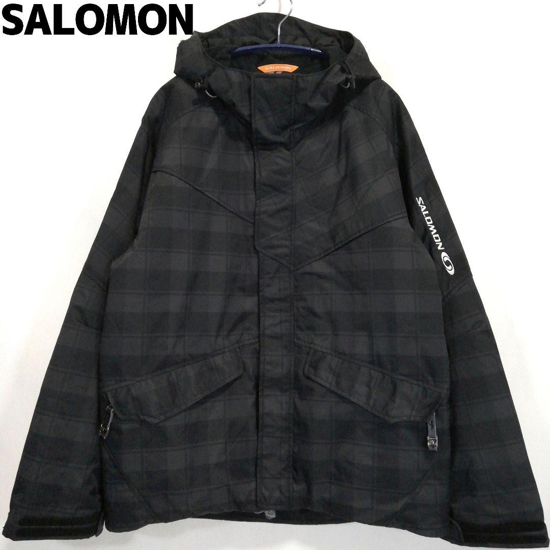 SALOMON メンズ スキーウェア ジャケット ブラック グレー M サロモン