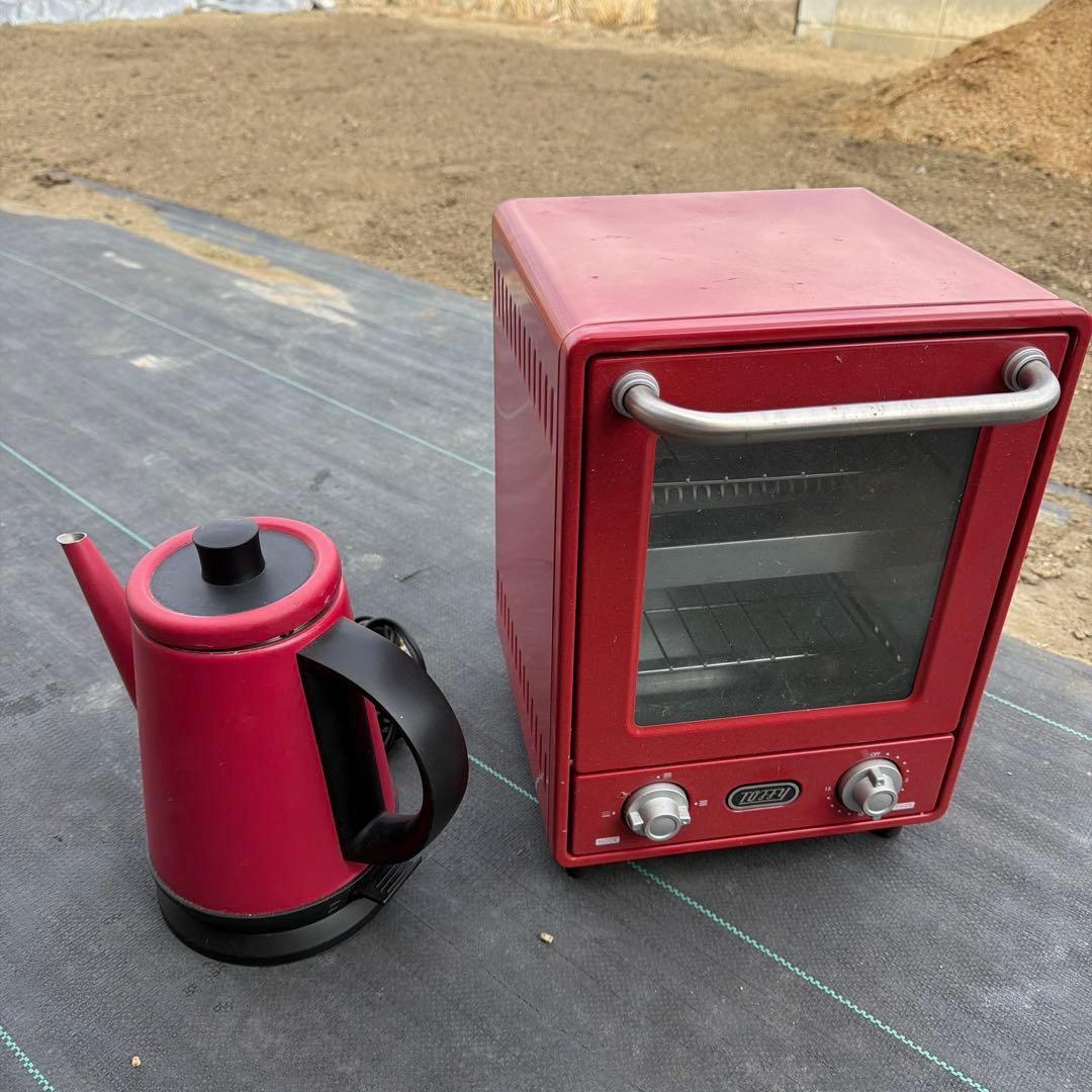 ケトルとトースターセット　赤