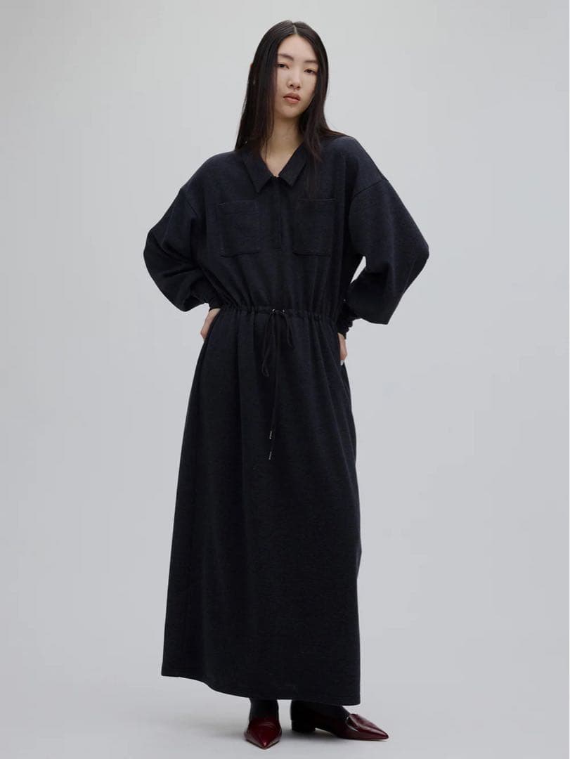 Ameri正規品★RELAX DRAWSTRING SWEAT DRESS