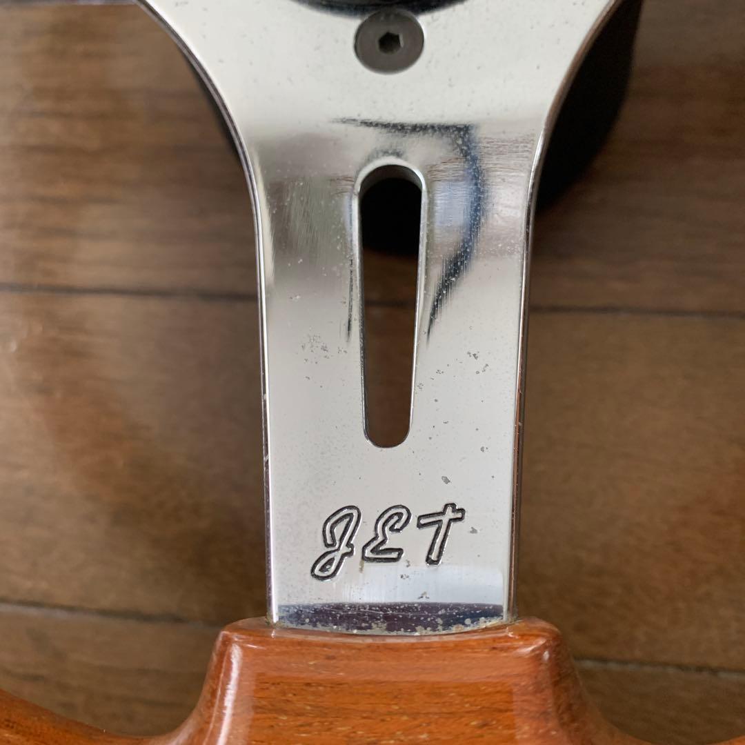 当時物　ウッド製　32Φ 3スポークステアリングホイール