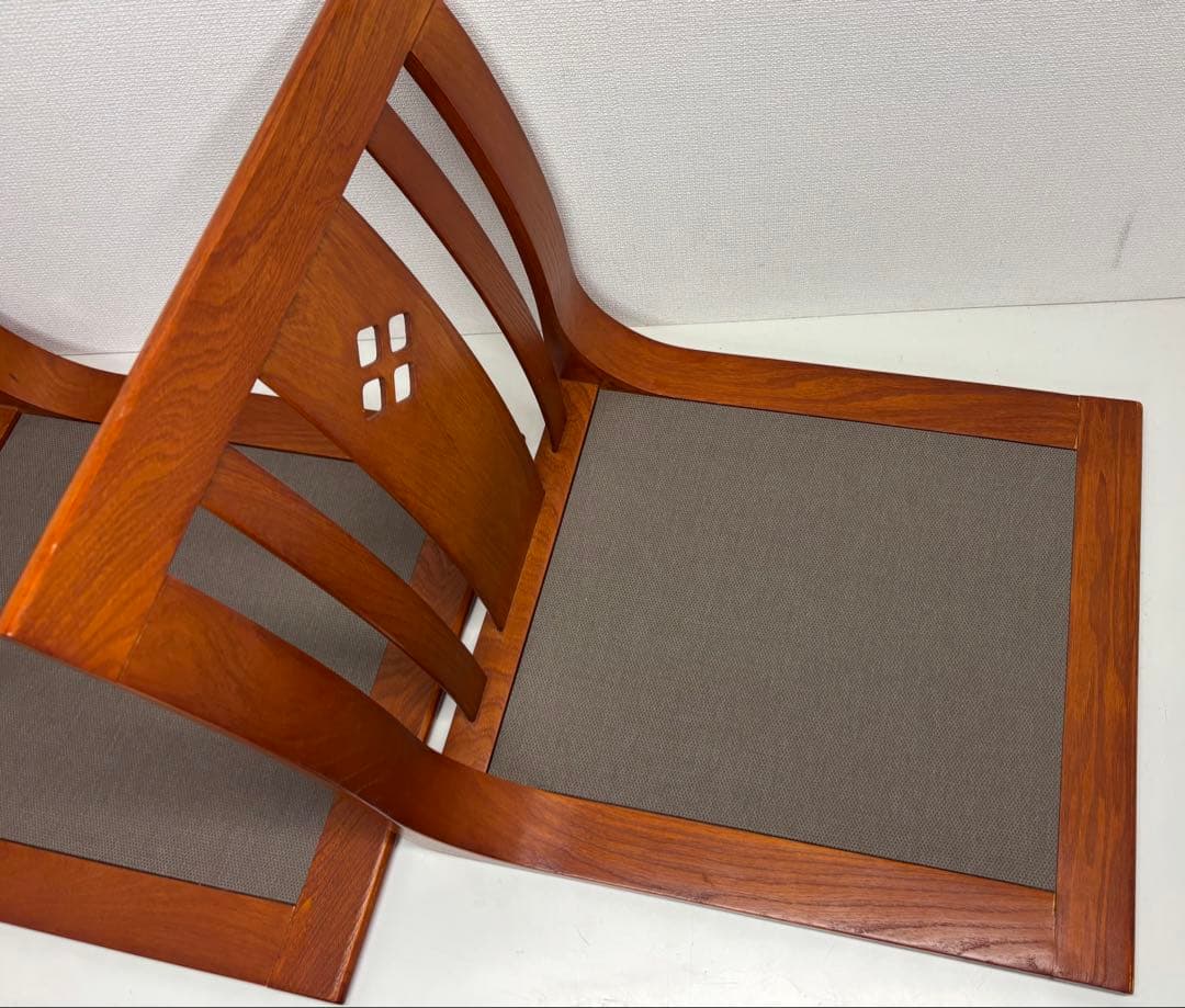 hikari 光製作所 木製 座椅子2脚セット 高級座椅子 和室 座敷