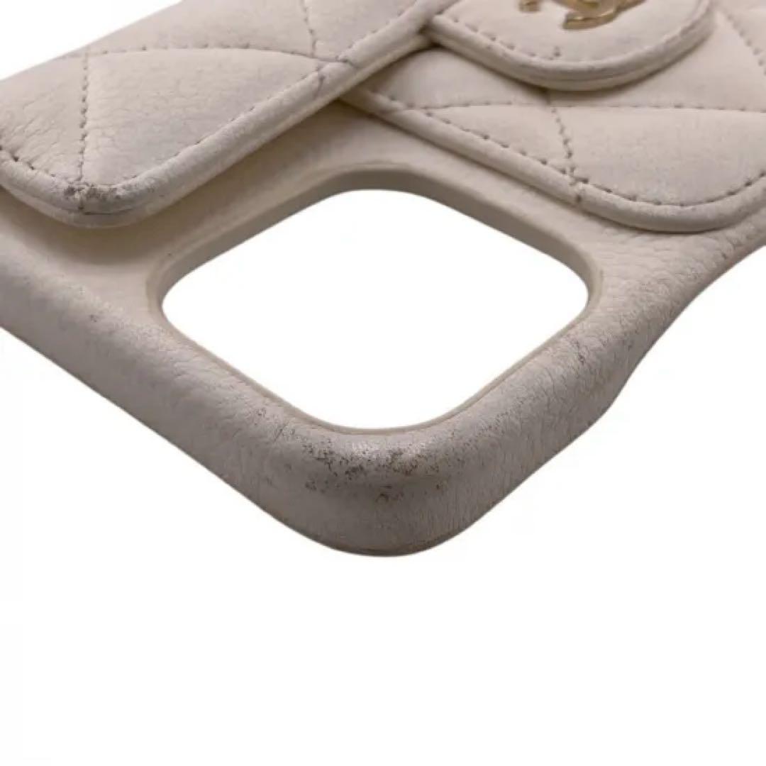 シャネル ラムスキン ココマーク マトラッセ チェーン iPhone14pro