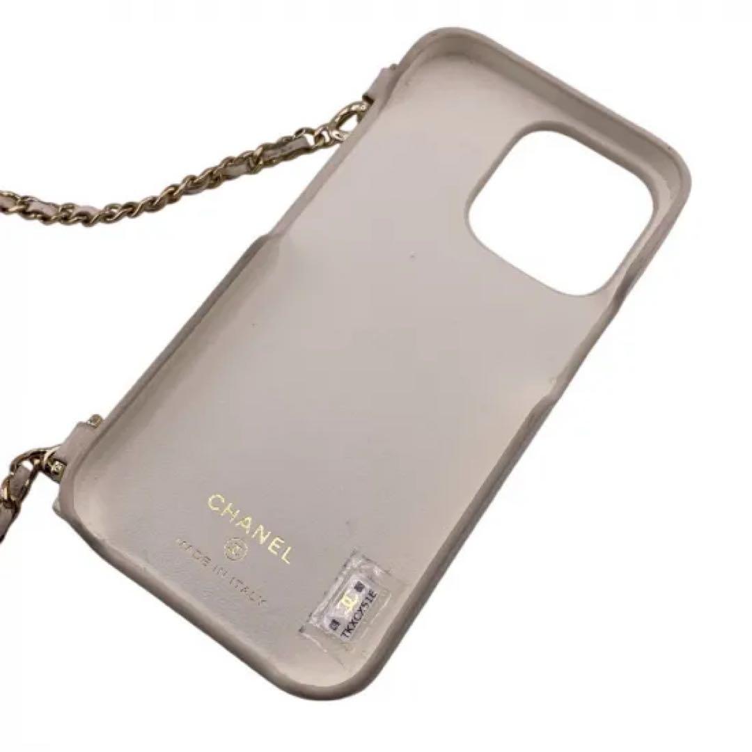 シャネル ラムスキン ココマーク マトラッセ チェーン iPhone14pro