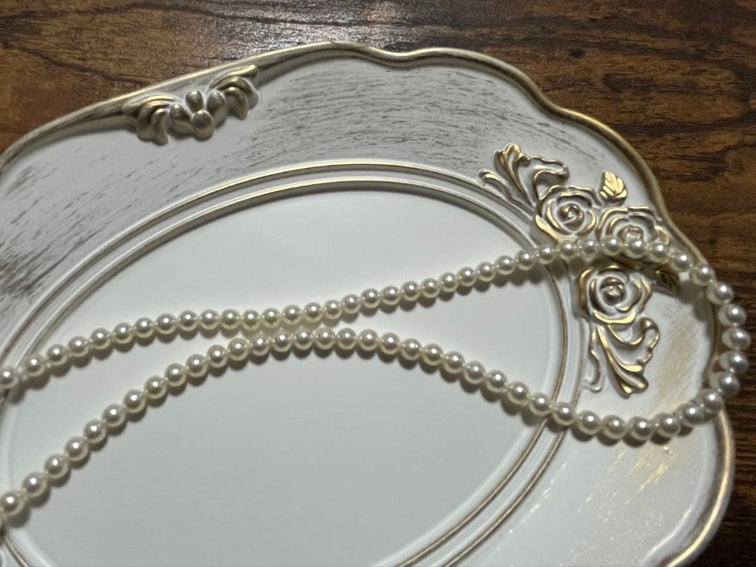 未使用 あこや真珠ネックレス ベビーパールネックレス 4.0〜4.5ミリ 綺麗