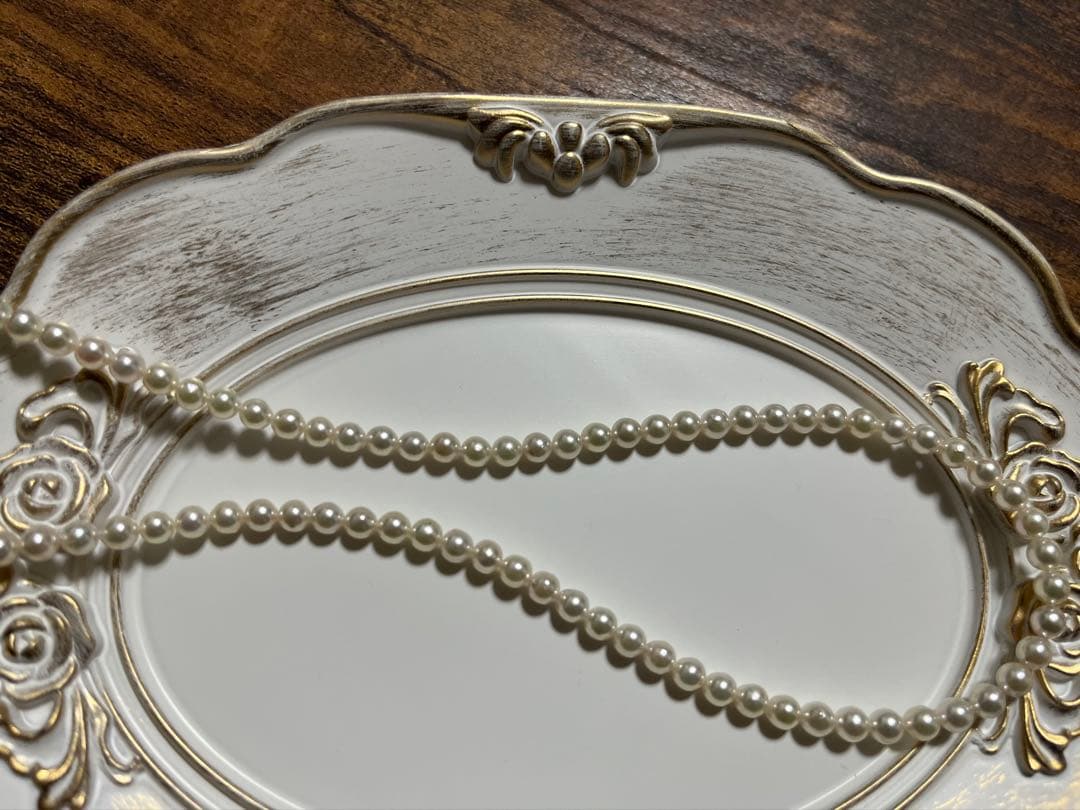 未使用 あこや真珠ネックレス ベビーパールネックレス 4.0〜4.5ミリ 綺麗