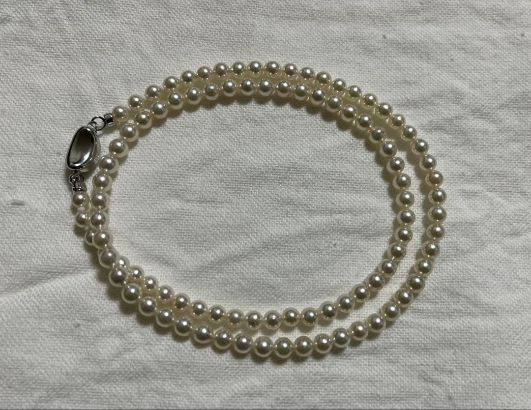 未使用 あこや真珠ネックレス ベビーパールネックレス 4.0〜4.5ミリ 綺麗