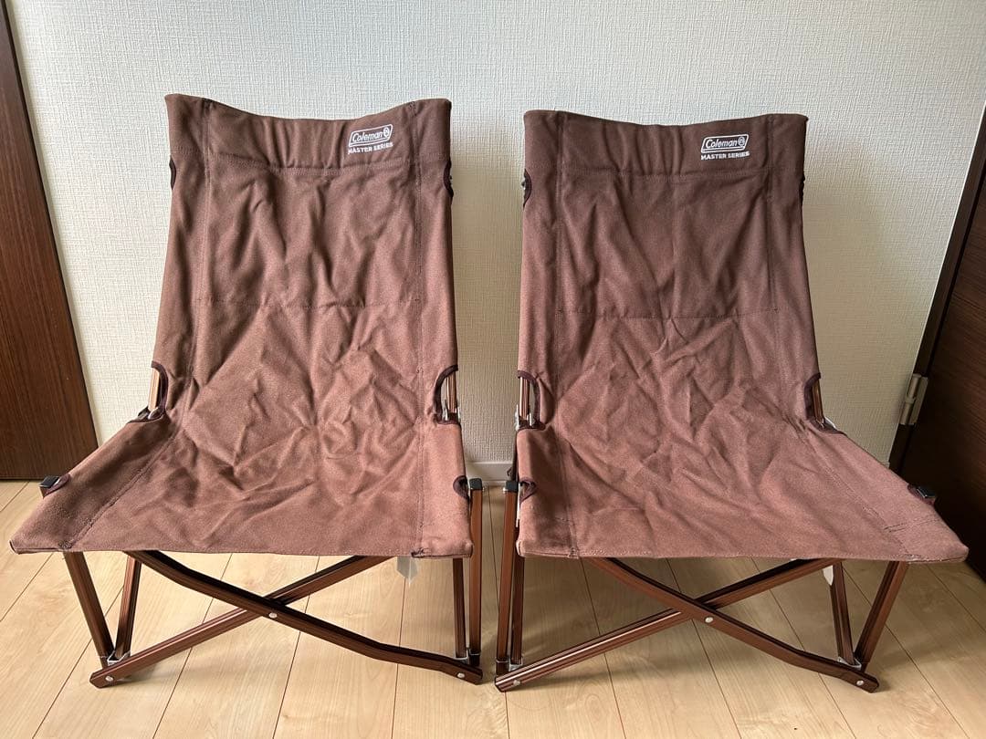 本日20時削除　コールマン　マスターシリーズ　キャンバスローチェア　2脚セット