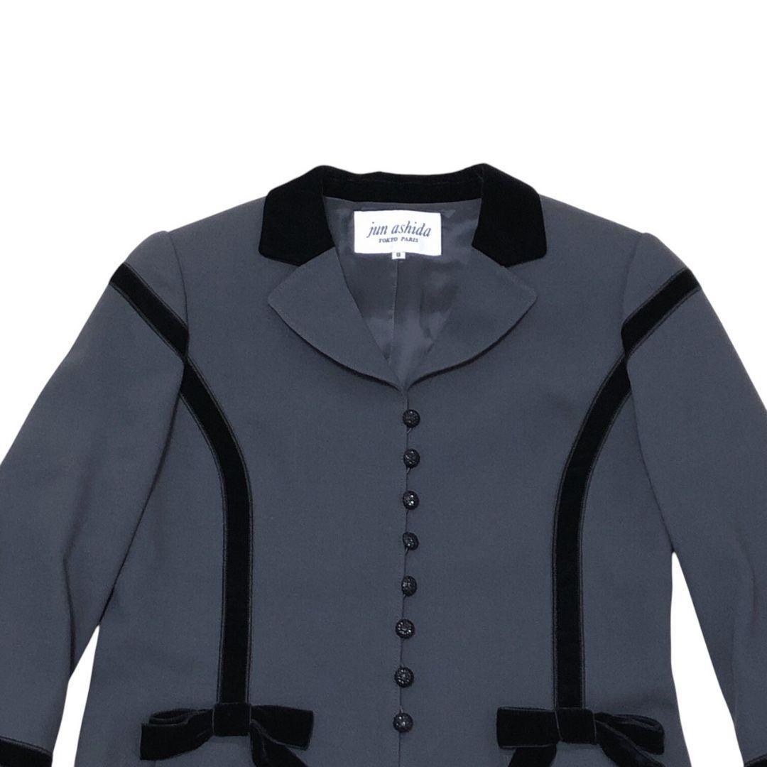 極美品★ジュンアシダ リボン セットアップ スーツ上下 ジャケット スカート 9