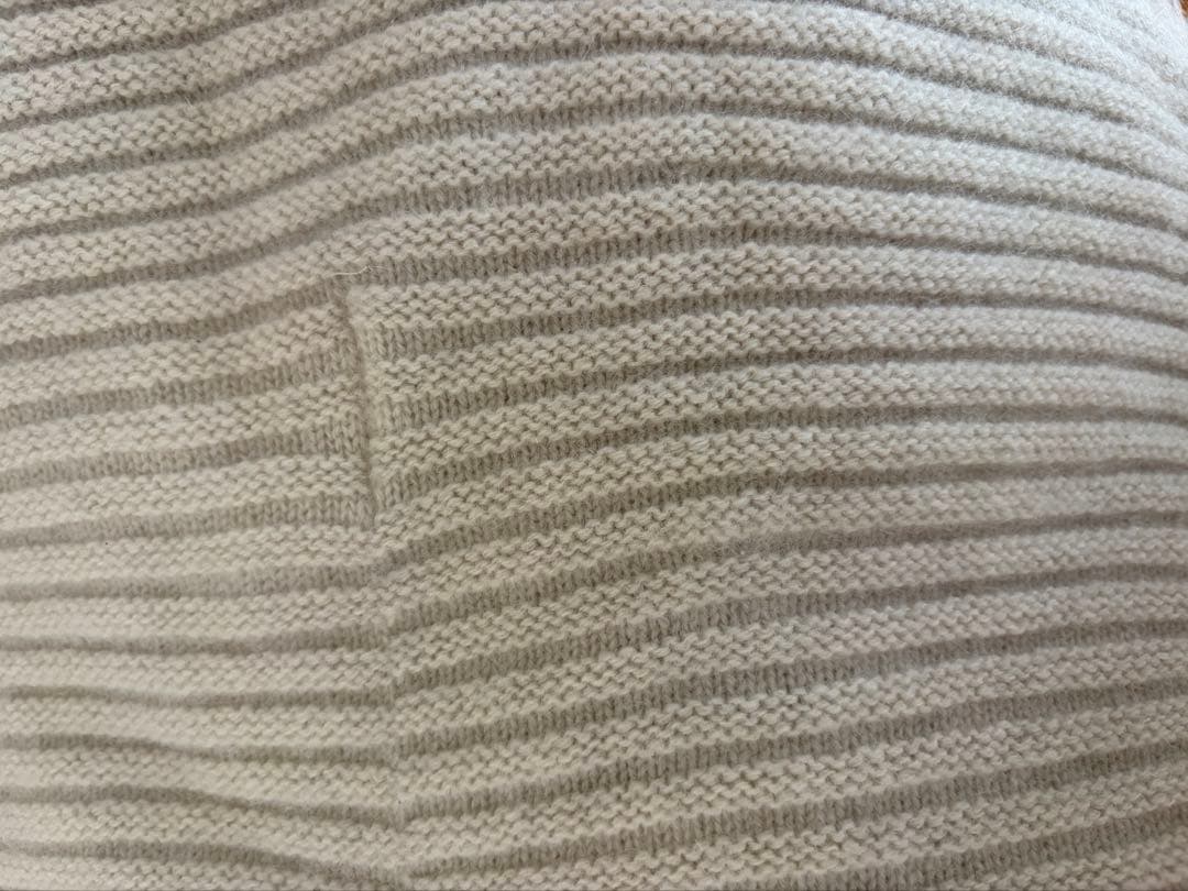 evam eva vie カシミヤ100%リブ編み ベージュ スヌード