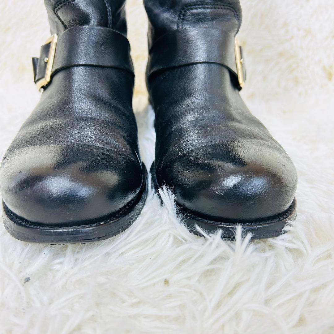 ジミーチュウ エンジニアブーツ 黒 レザー 箱袋付