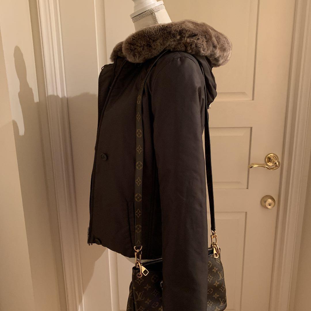 ぽっこり★MAX MARA★ファー付きリバーシブルジャケット　ブラウン38