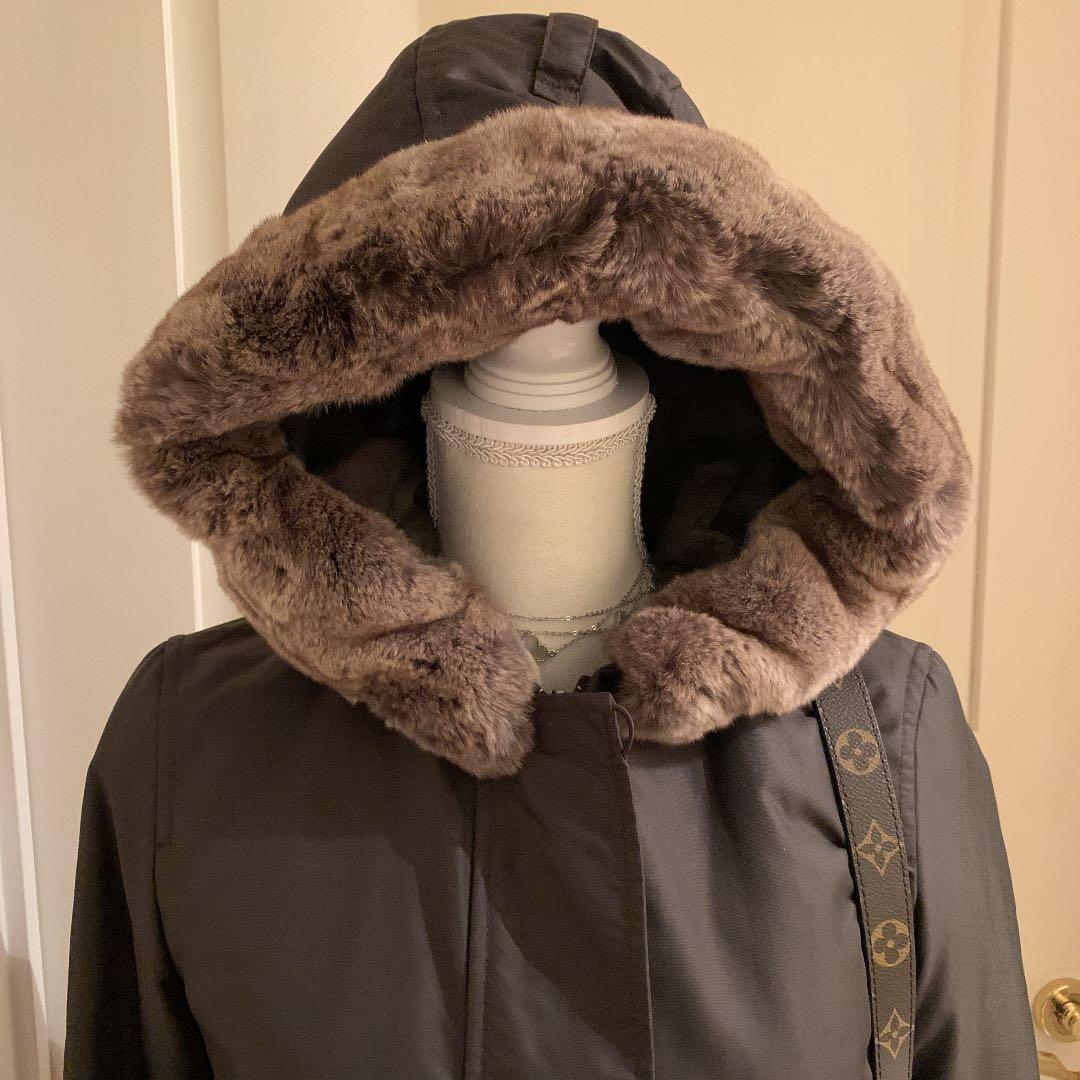 ぽっこり★MAX MARA★ファー付きリバーシブルジャケット　ブラウン38