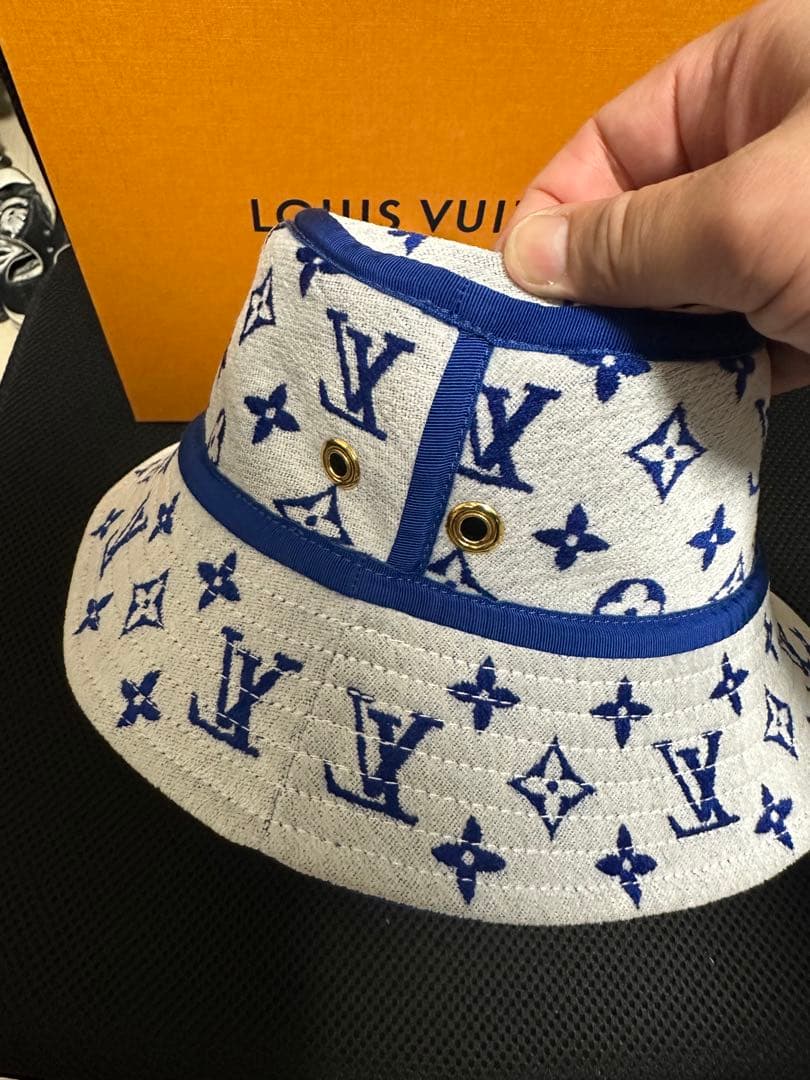 Louis Vuitton バケットハット 青　シャポー　バケハ