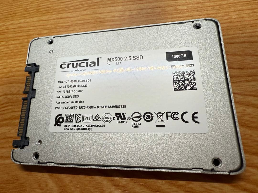 内蔵型SSD Crucial MX500 1TB