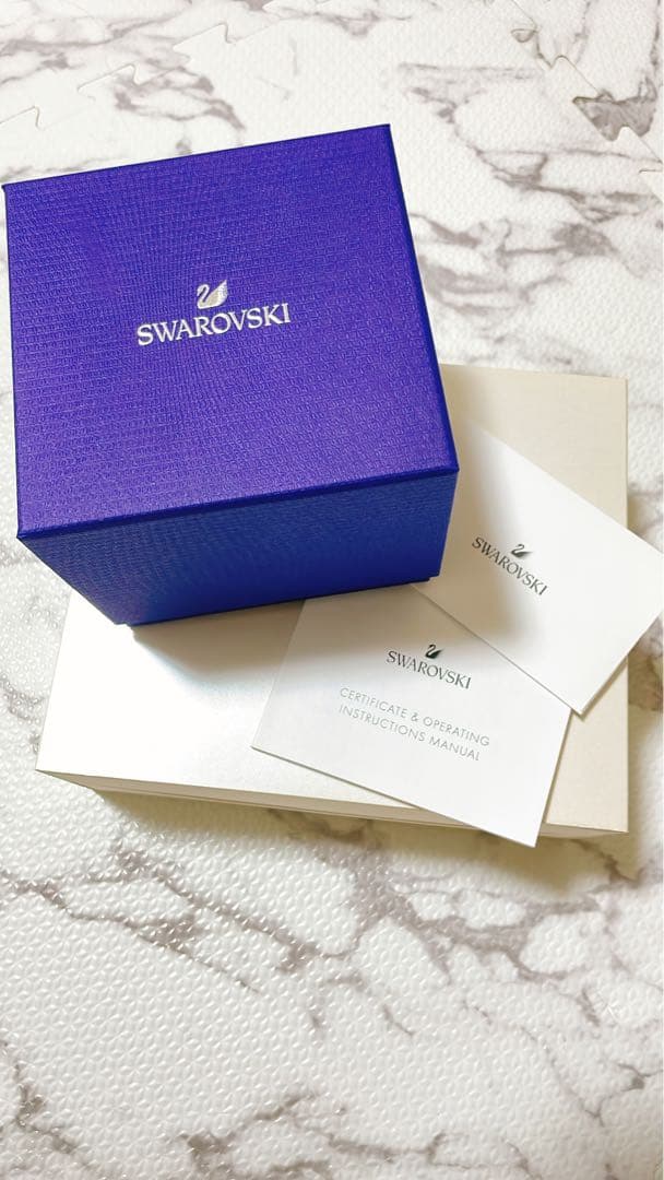 【美品】スワロフスキー 腕時計 レディース 赤 エラ ジャーニー ルビー 箱付き