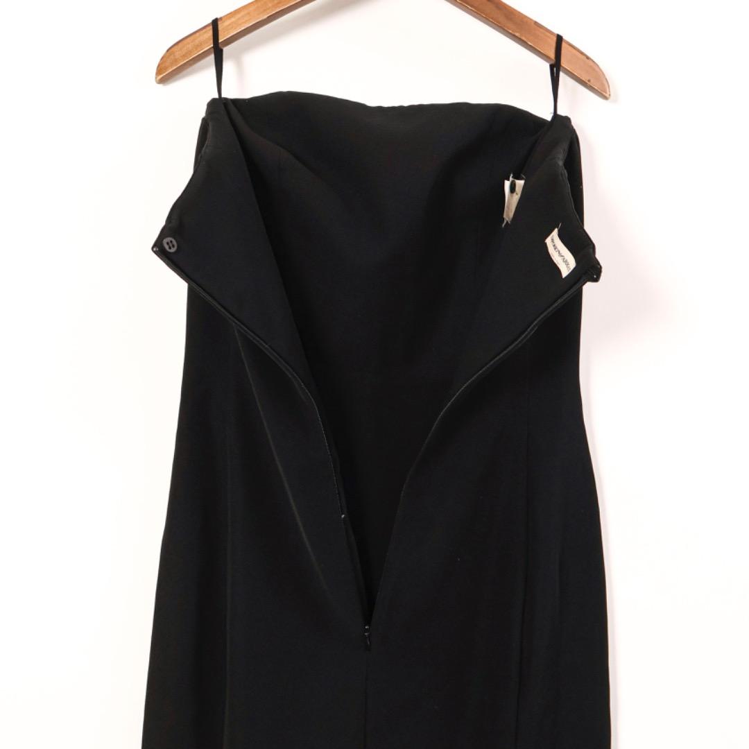 H2162-87◾️エンポリオアルマーニ　ベアトップ切替デザインロングドレス