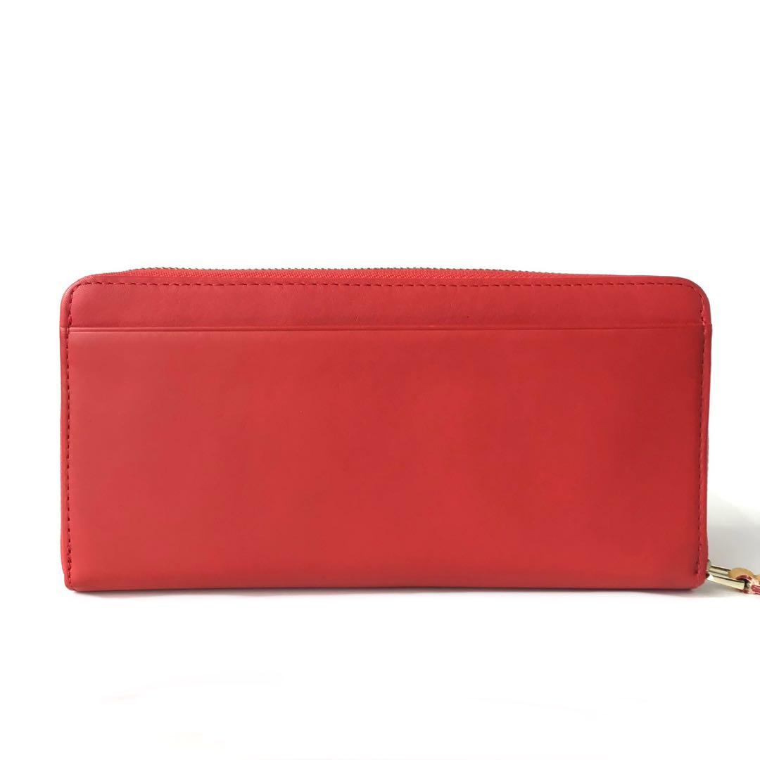 【新品】ポールスミス✨クラシックレザー ラウンド長財布 レッド ストライプ