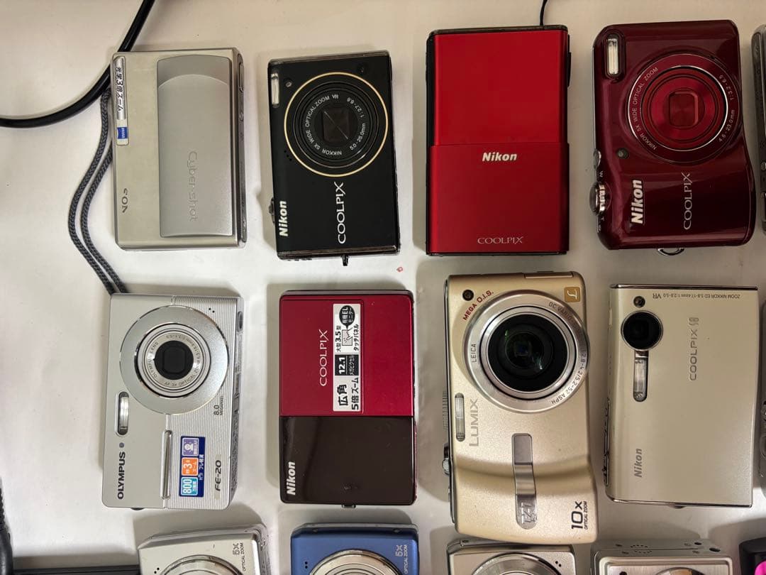 オリンパス、NIKONなど、コンパクトデジタルカメラ 15台セット、ジャンク品