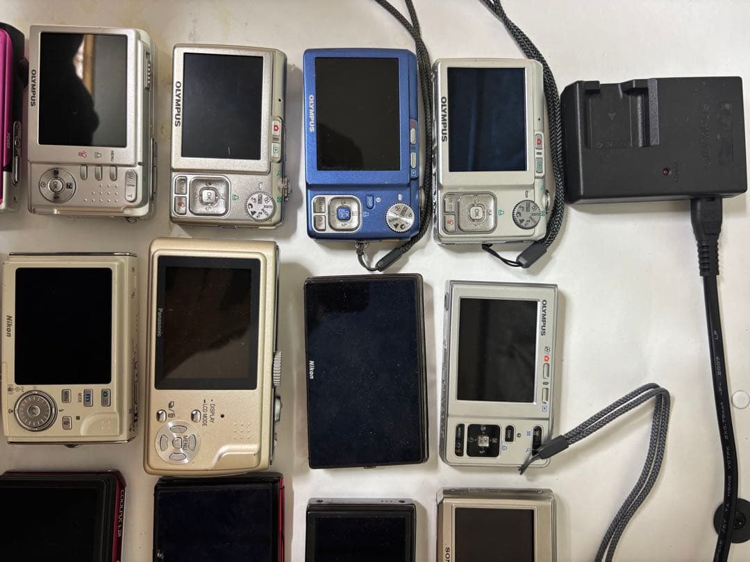 オリンパス、NIKONなど、コンパクトデジタルカメラ 15台セット、ジャンク品