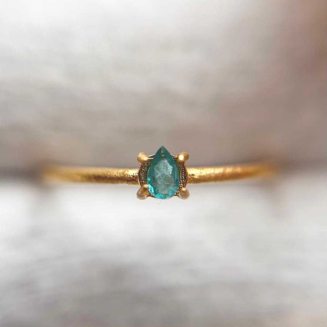 ソーティング付き♪パライバトルマリンのフリーサイズリング