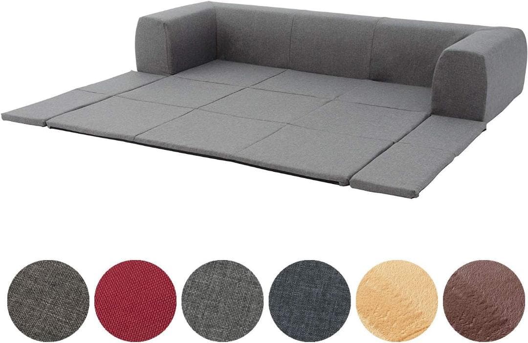 セルタン ローソファー Mサイズ カバーが洗える デニム調アッシュグレー