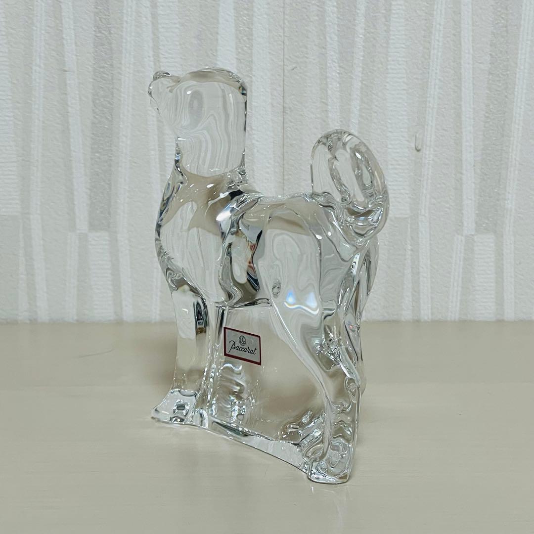 Baccarat バカラ 干支 クリスタル フィギュリン 置物 戌 犬 イヌ