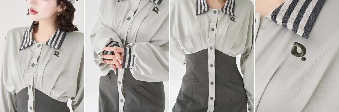 ダーリッチ darich ドルマンスリムスカジャンミニワンピース ピンク F