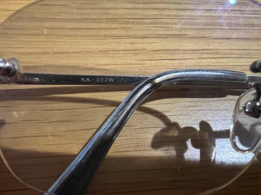 中古14金ホワイトゴールド眼鏡フレーム 26.5g