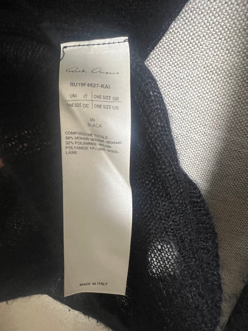 Rick Owens モヘアニット　ブラック