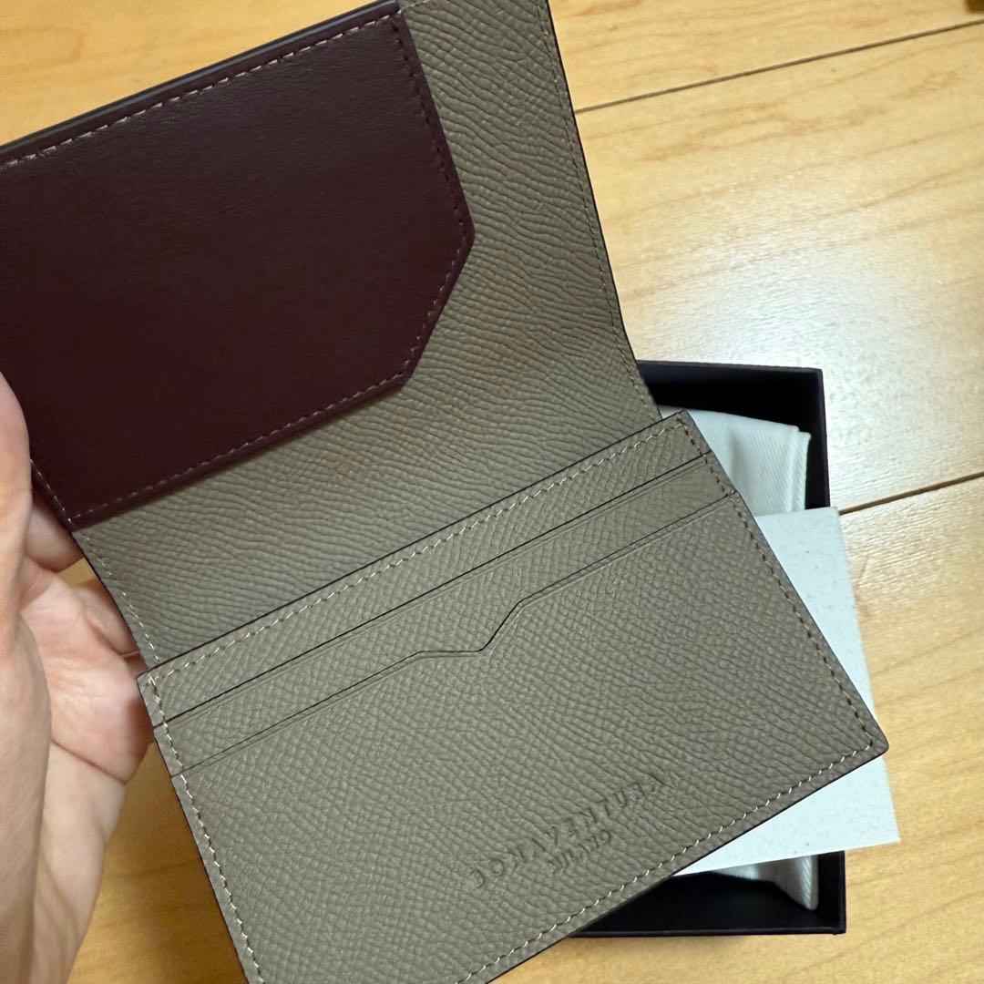 【新品】 バイカラー スリーブ付きビジネスカードケース ノービレレザー