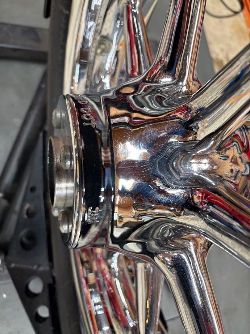 ハーレー用クロームホイール後ろ　別途前のホイールも出品してます
