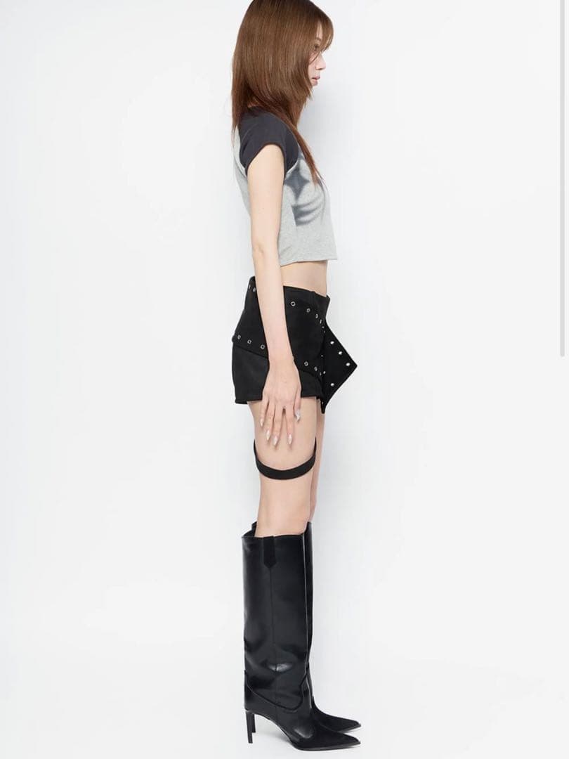 パンツ theredthread S cow short pants black