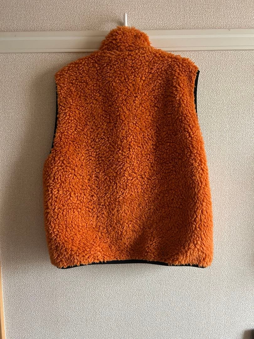 Stussy オレンジ フリース ベスト