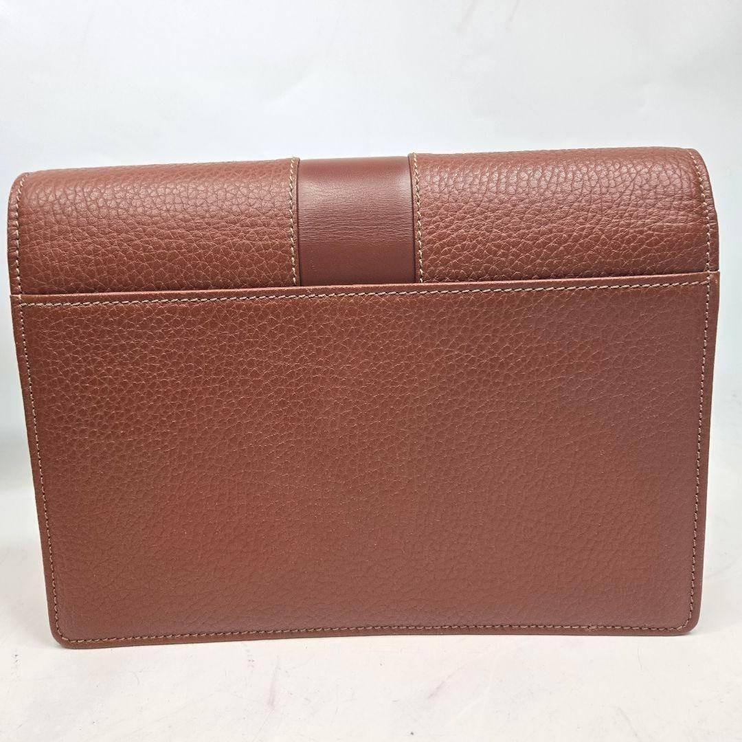 ほぼ未使用 BURBERRY クラッチバッグ 鍵完備 シボレザー