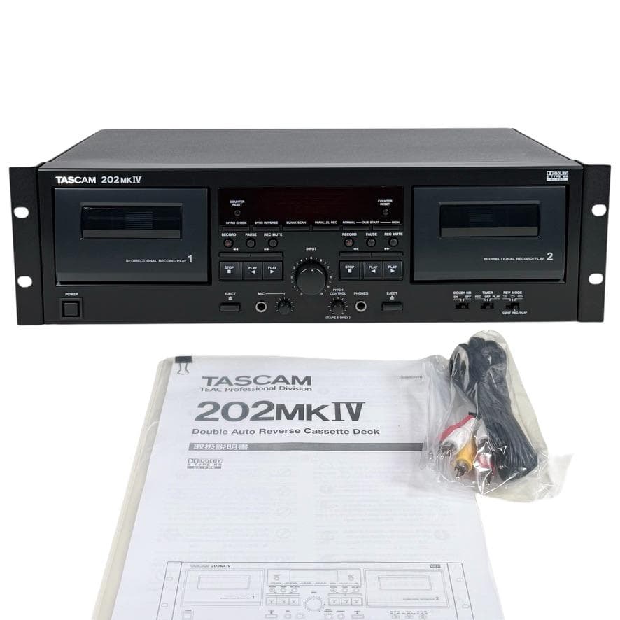 ◆優良美品◆TASCAM オートリバースダブルカセットデッキ 202MKIV