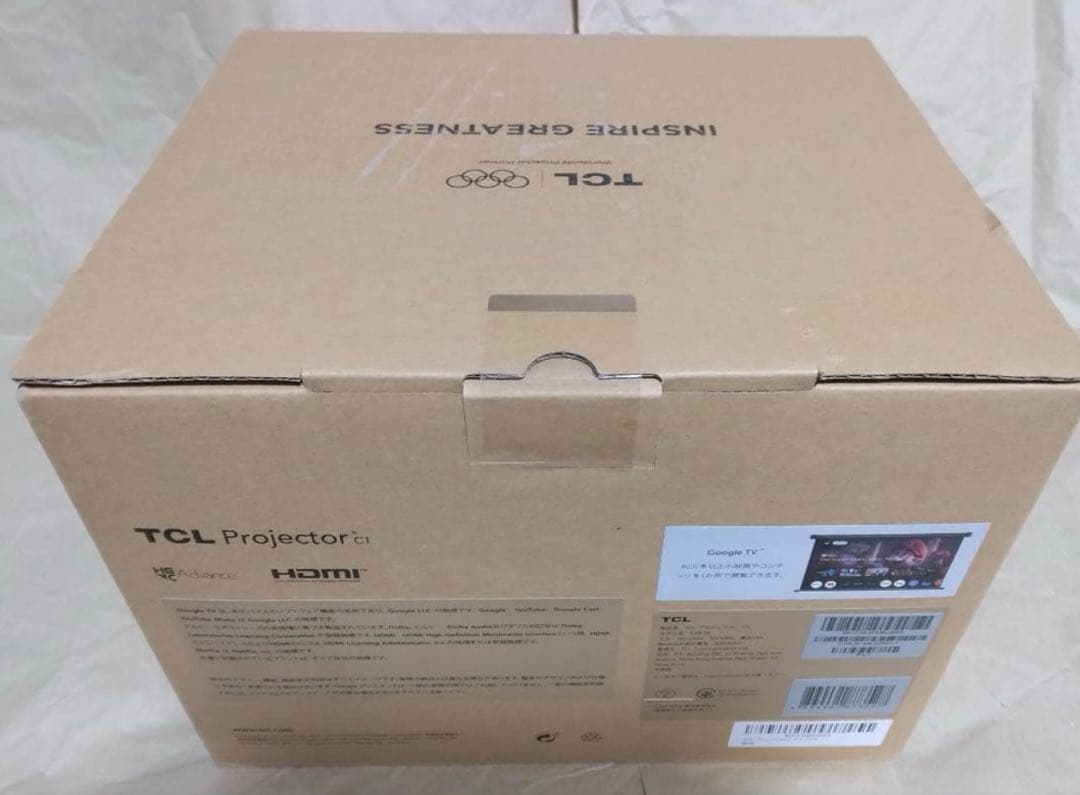 TCL C1 GTV ポータブルプロジェクター ネイティブ1080P対応