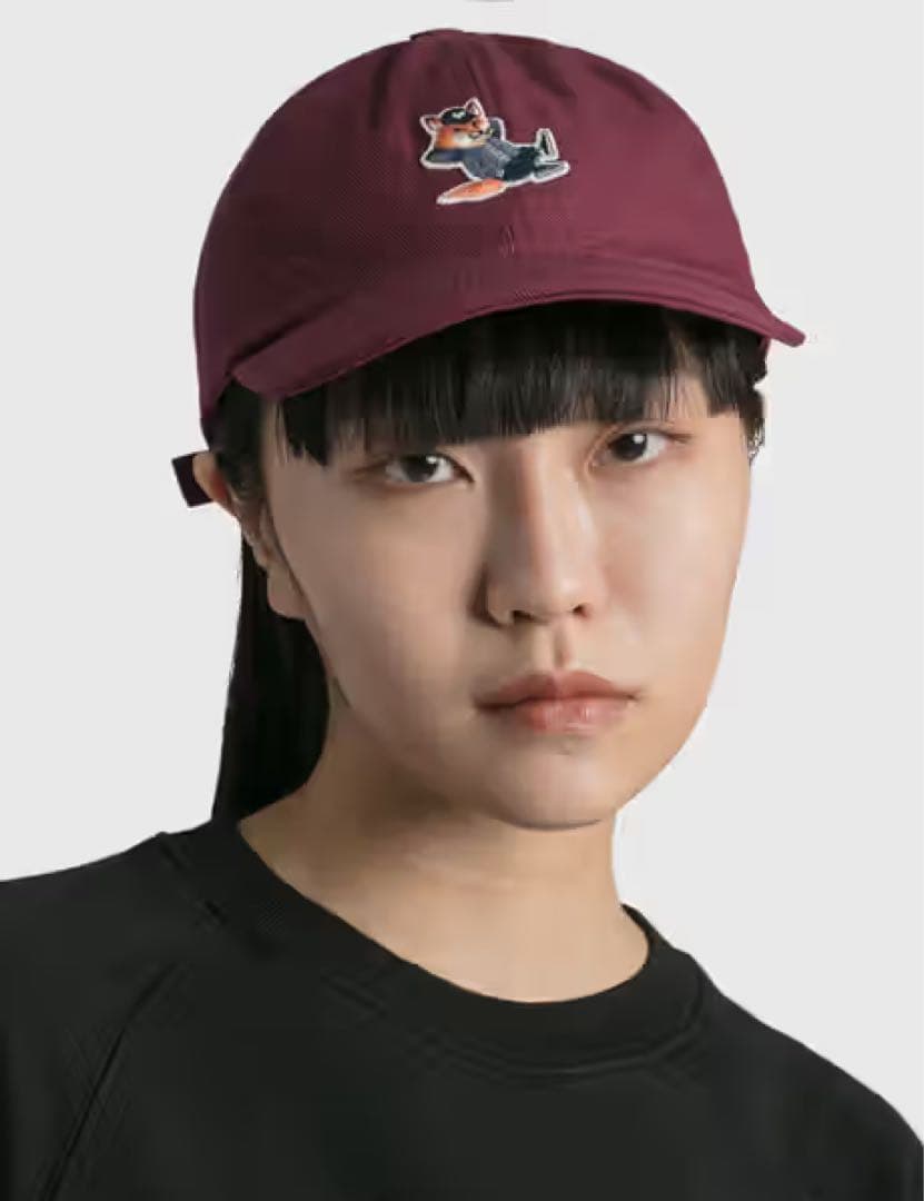 【希少】メゾンキツネ ドレスドフォックス cap ユニセックス　バーガンディ