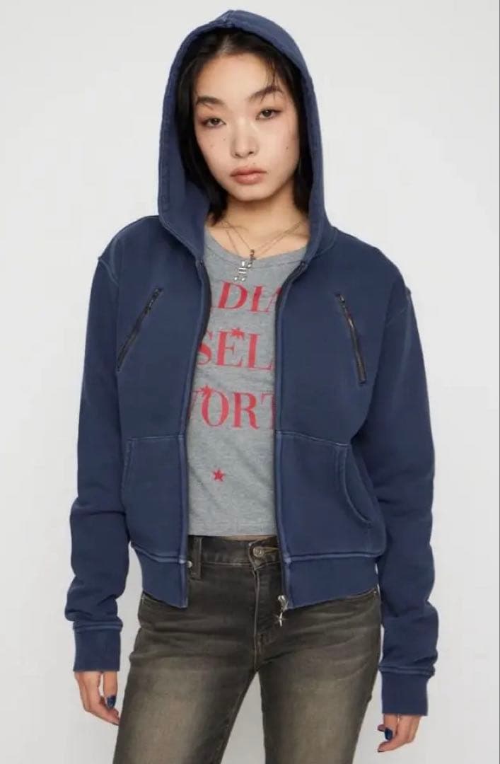 laguagem STAR CHARM ZIP パーカー ネイビー　新品未使用