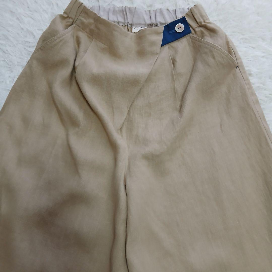 【nume】パラスパレス　ヌメ　リネン100％　ガウチョ　ワイドパンツ