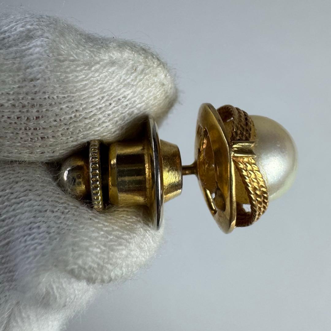 カフス　K18 真珠　18金