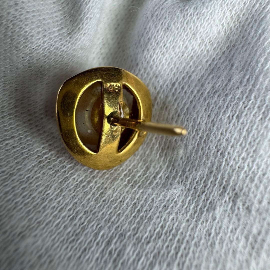 カフス　K18 真珠　18金