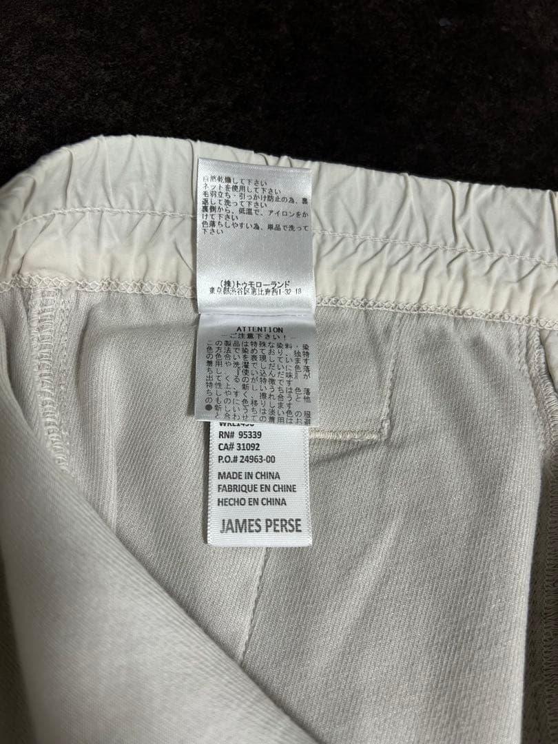 james perseジェームスパースソフトドレープパンツライトグレー