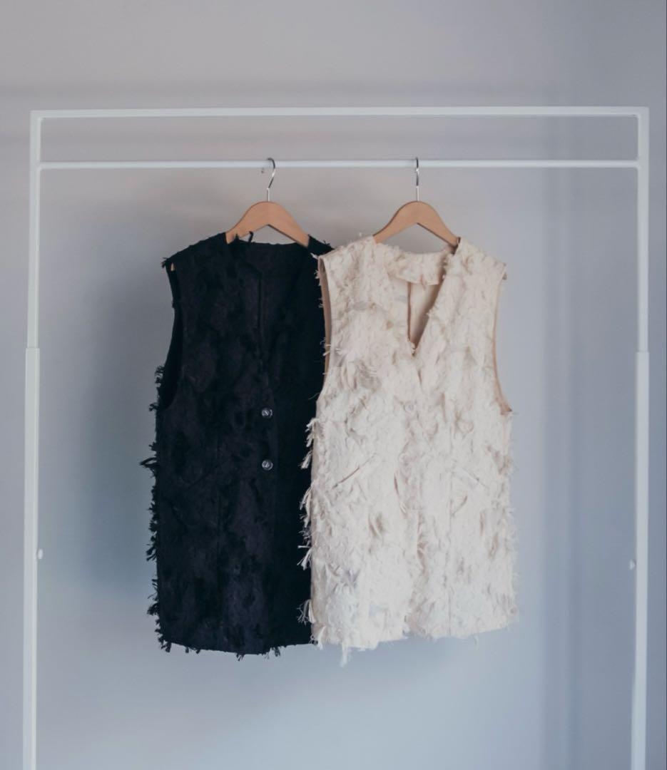 marte sahara　Cut Jacquard Vest